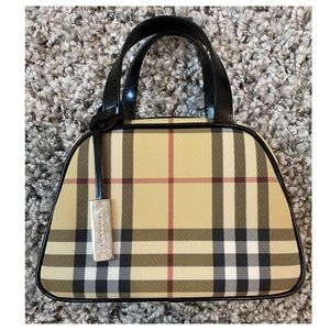 Authentic Burberry Nova Check Bowling Handbag